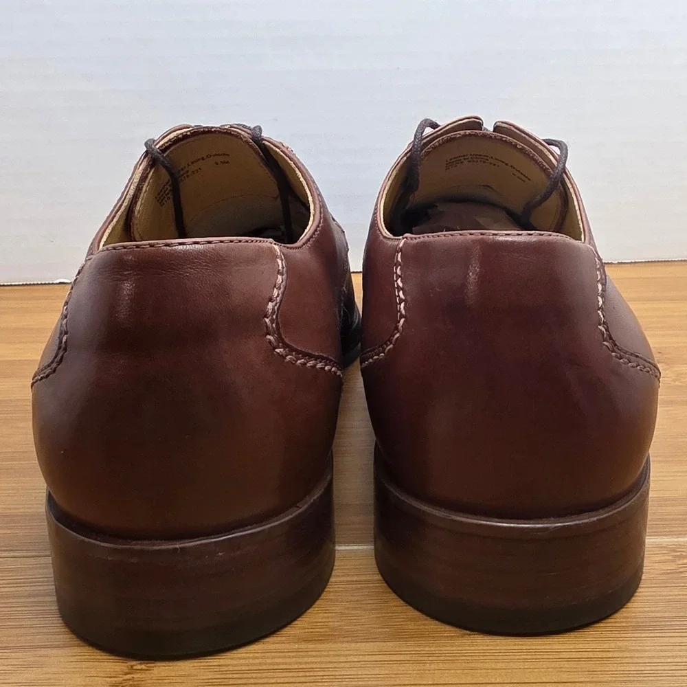 Brass Boots Mens Brown Leather Split Toe Derby Dress Shoes 9.5M 93376-221